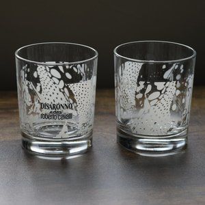 Set of 2 Rocks Glasses- Disaronno wears Robert Cavalli